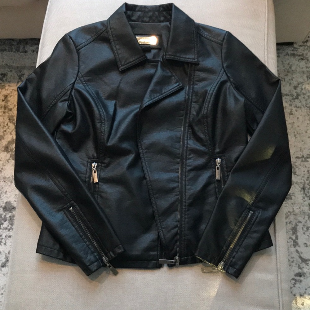 Faux Leather Moto Jacket